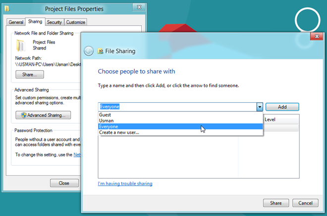 Windows 10 share folder on network with mac